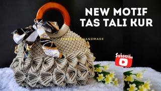 Tutorial Tas Tali Kur “Motif Kerang“- motif terbaru 2020 // macrame bag