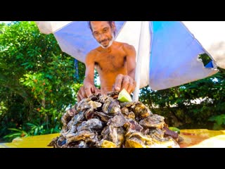 Rios OYSTER MAN + Brazilian Seafood Claypot Fish in Rio de Janeiro, Brazil!