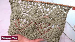 Punto Calado Triangulos + Patron de Tejido en mi blog Silvana Tim / tejido a dos agujas