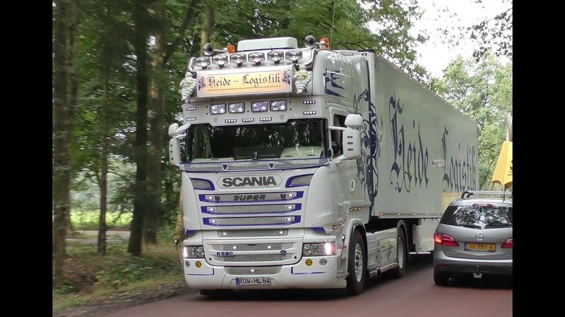 Best of Scania V8 open pipes Sound 2017 4 K