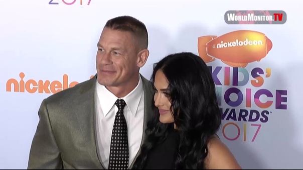 John Cena, Nikki Bella arrive at Nickelodeons 2017 Kids Choice