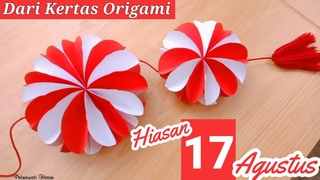Hiasan 17 Agustus Dari Kertas Origami || Dekorasi Hari Kemerdekaan
