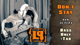 Linkin Park - Don't Stay cover | BASS ONLY + TABS on screen | HOW TO PLAY