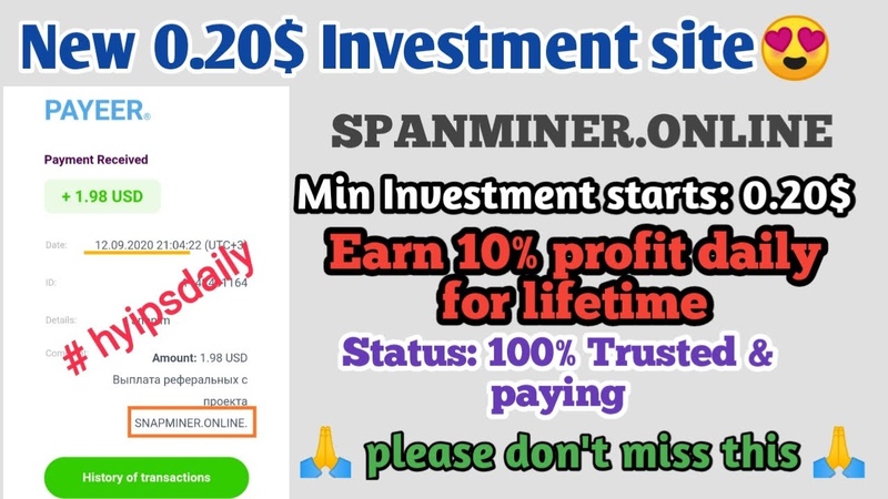 New 0. 20 Investment site most trusted dollar mining site