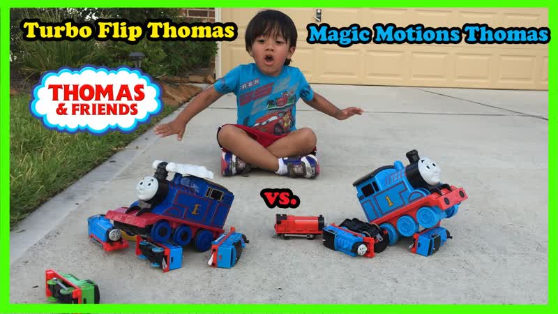 Ryan plays with Thomas and Friends Remote Control