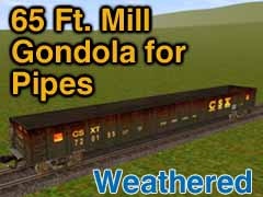 Gondola 65 ft Mill CSXT weathered DES