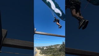 Landing on a handrail #paragliding