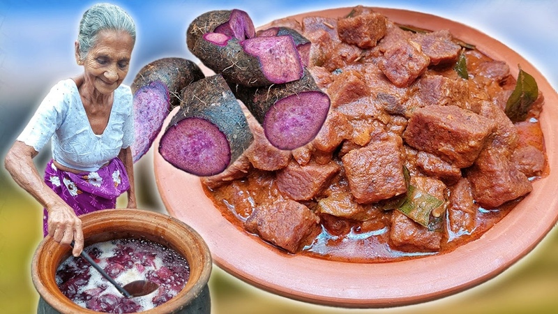 Purple Yam Curry, Ube Purple Yam, Purple Potato Curry, Dandila Curry, Purple Yam by Grandma