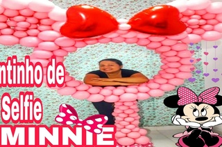 CANTINHO DE SELFIE MINNIE ROSA DE BALES