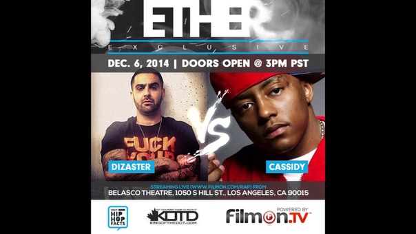 Dizaster vs Cassidy ( Rematch), Rap Battle, ETHER,