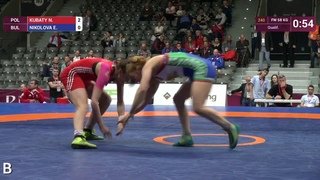 Qualification:  Evelina Georgieva NIKOLOVA (BUL) df. Natalia Gizela KUBATY (POL) by FALL, 4-2