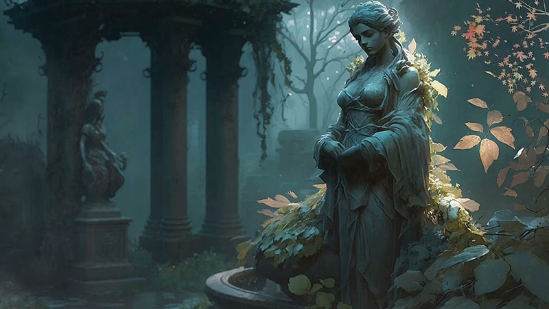 Eerie Garden of Shadows 1 Hour of Relaxing Dark