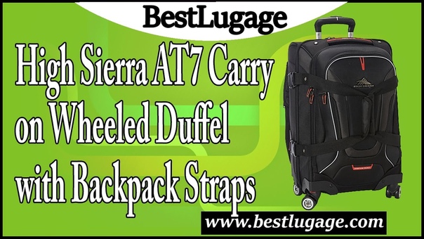 High Sierra AT7 Carry on Wheeled Duffel with Backpack Straps