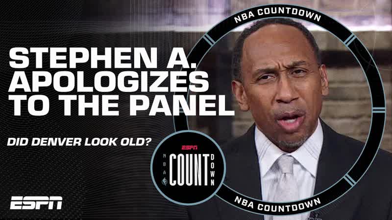 Stephen A. APOLOGIZES to the panel for a preseason pick , NBA