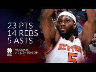 Precious Achiuwa 23 pts 14 rebs 5 asts vs Magic 23/24 season