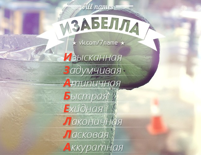 Открытки, картинки с надписями изабелла
