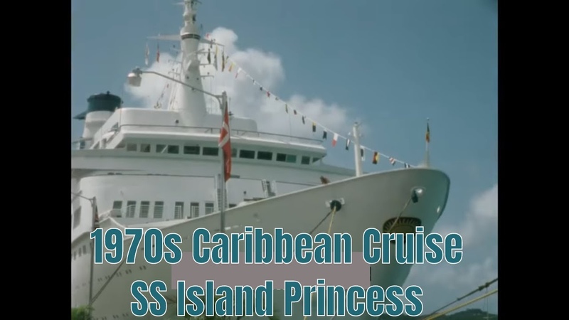 PRINCESS CRUISE SHIP SS ISLAND PRINCESS 1970s CARIBBEAN CRUISE U. S. VIRGIN ISLANDS