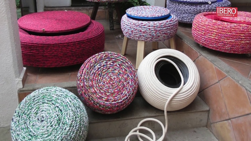 Conoce los diseños con llantas recicladas de Susana Ninio Rojas, egresada