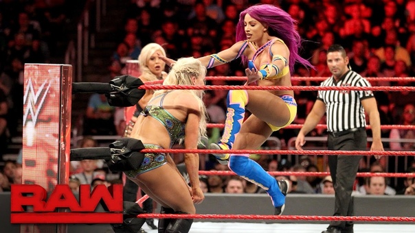 Bayley, Sasha Banks Dana Brooke vs. Charlotte Flair, Nia Jax Emma: Raw, April 3,