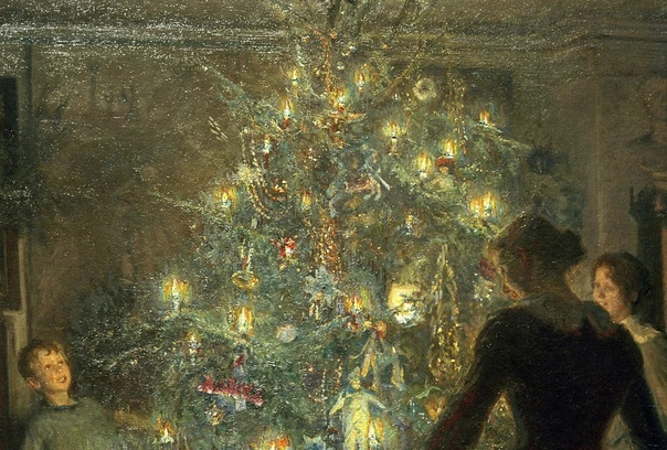 Вигго Юхансен «Светлое Рождество», 1891 год Картину написал художник Вигго Юхансен, который родился и всю жизнь прожил в Дании, где и проникся духом Рождества. Страны Скандинавии издавна уделяли