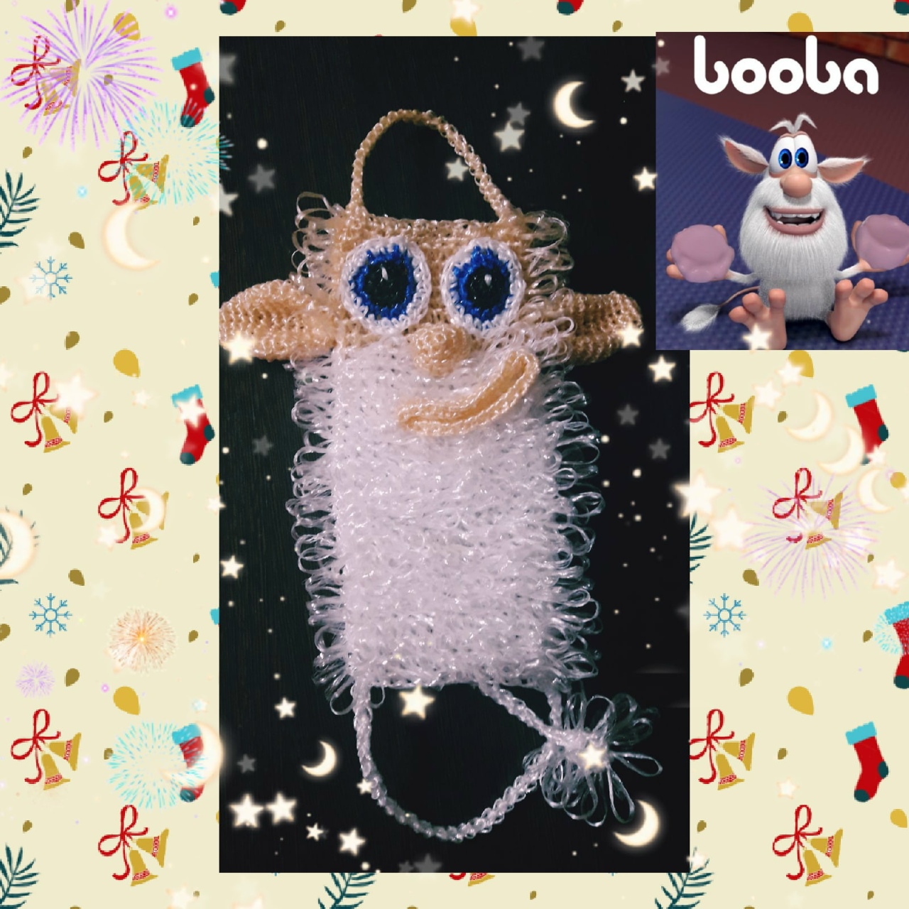 Мочалки игрушки крючком Буба