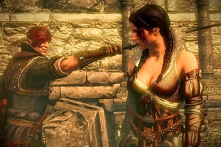 Iorveth and Geralt Convoy Blinded Sorceress Philippa Eilhart: The Spellbreaker (Witcher 2)