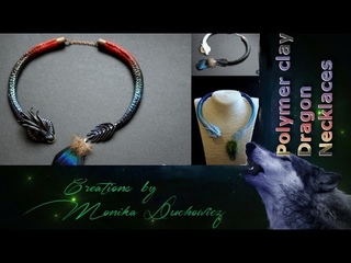 Dragon polymer clay necklaces /smocze naszyjniki