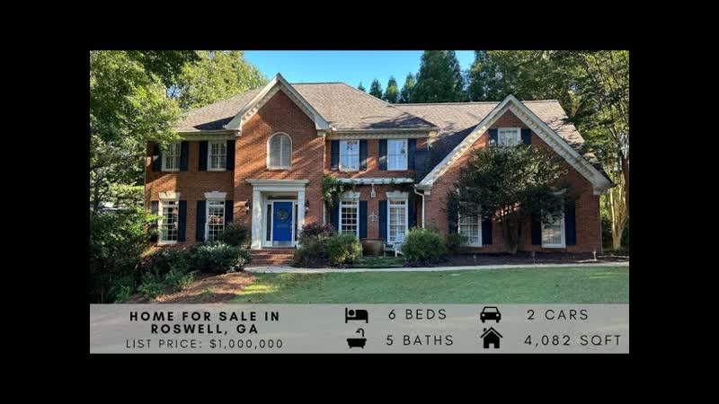 Look inside this 1 M home in Roswell, GA 6 beds, 5 baths, 4082 sqft, finished basement and