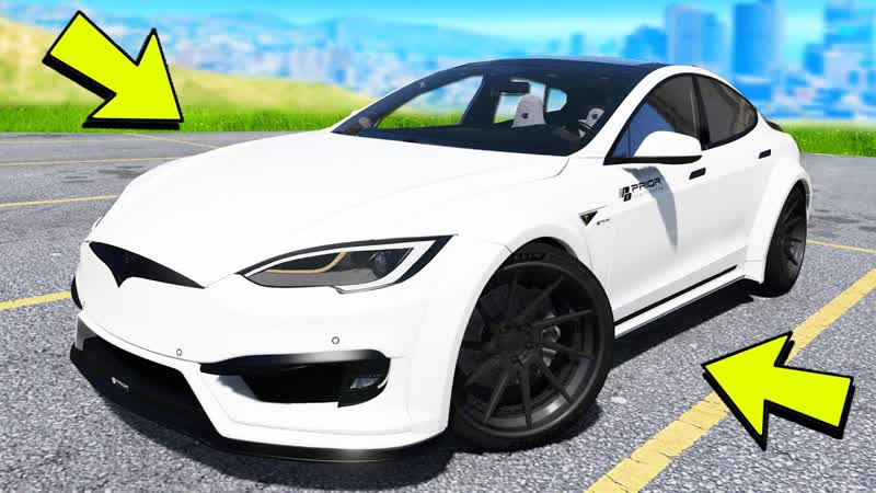 НЕРЕАЛЬНАЯ МОЩЬ TESLA MODEL S В ГТА САМАЯ БЫСТРАЯ ТАЧКА НА