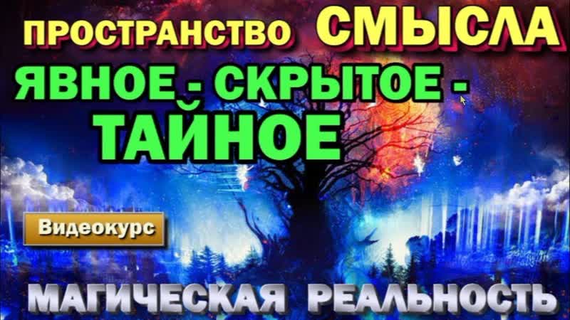 Пространство Смысла. Явное Скрытое Тайное. Высшая