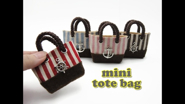 DIY Miniature Doll Mini Tote Bag No
