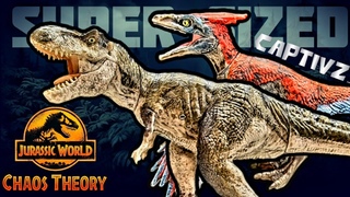 Jurassic World Chaos Theory Super-sized Tyrannosaurus rex & Pyroraptor Review!!!