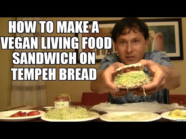 Vegan Living Food Sandwich on Tempeh Bread