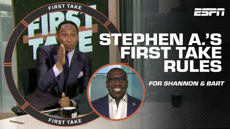 Stephen A. lays down his First Take rules THERE WILL BE LAW ORDER WHEN IM